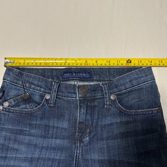 Rock‎ & Republic Kasandra Jeans Women’s 2L Dark Wash Bootcut Stretch Denim Long - Picture 13 of 16